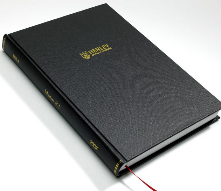 Cloth bound thesis picture