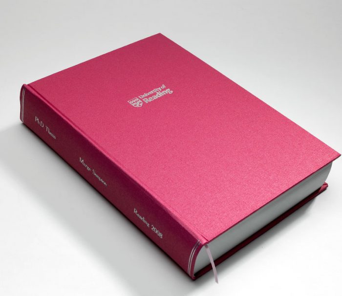 Hard bound thesis image