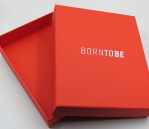 Red Born to Be Boxes with white foil