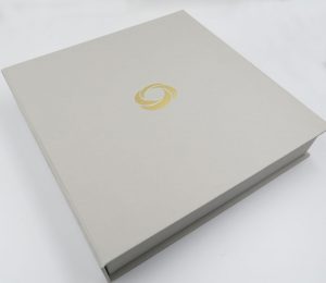 Clamshell Box with Gold Foil