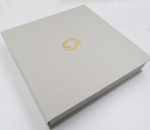 Clamshell Box with Gold Foil